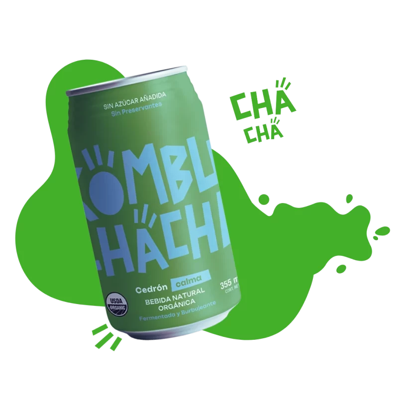 Refrescate con la bebida kombucha cedrón de kombuchacha