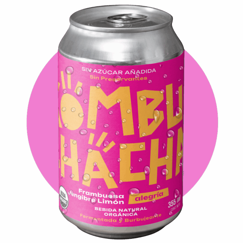 kombucha franbuesa jengibre limon en lata kombuchacha