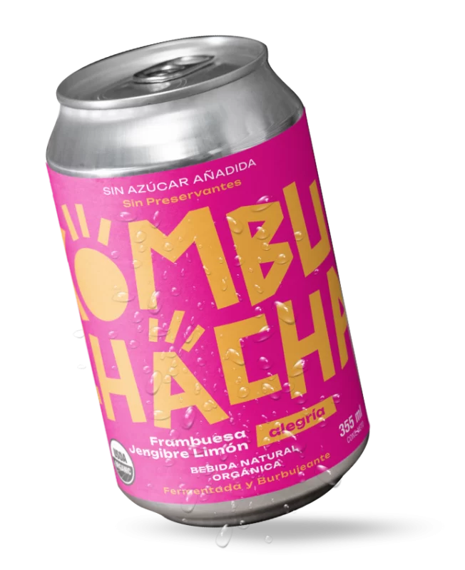 kombucha de Frambuesa jengibre y limon