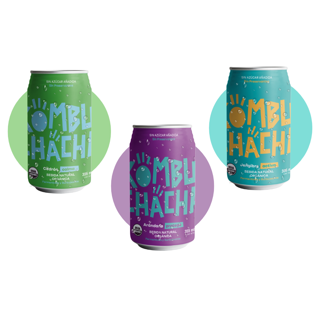 kombucha Lata Mix A cedron arandano jengibre